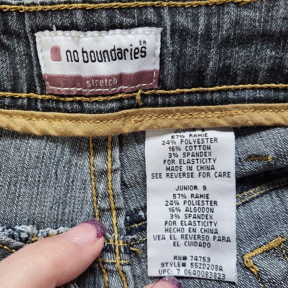 No Boundaries Womens Gray Stretch Regular Fit Low Rise Bootcut Jeans Size 9 - Picture 6 of 10
